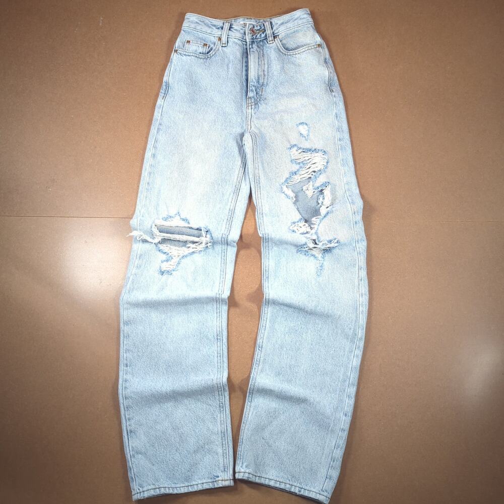 PacSun Light Wash Baggy Wide Leg Distressed S22 90s Boyfriend Y2K Grunge Jeans
